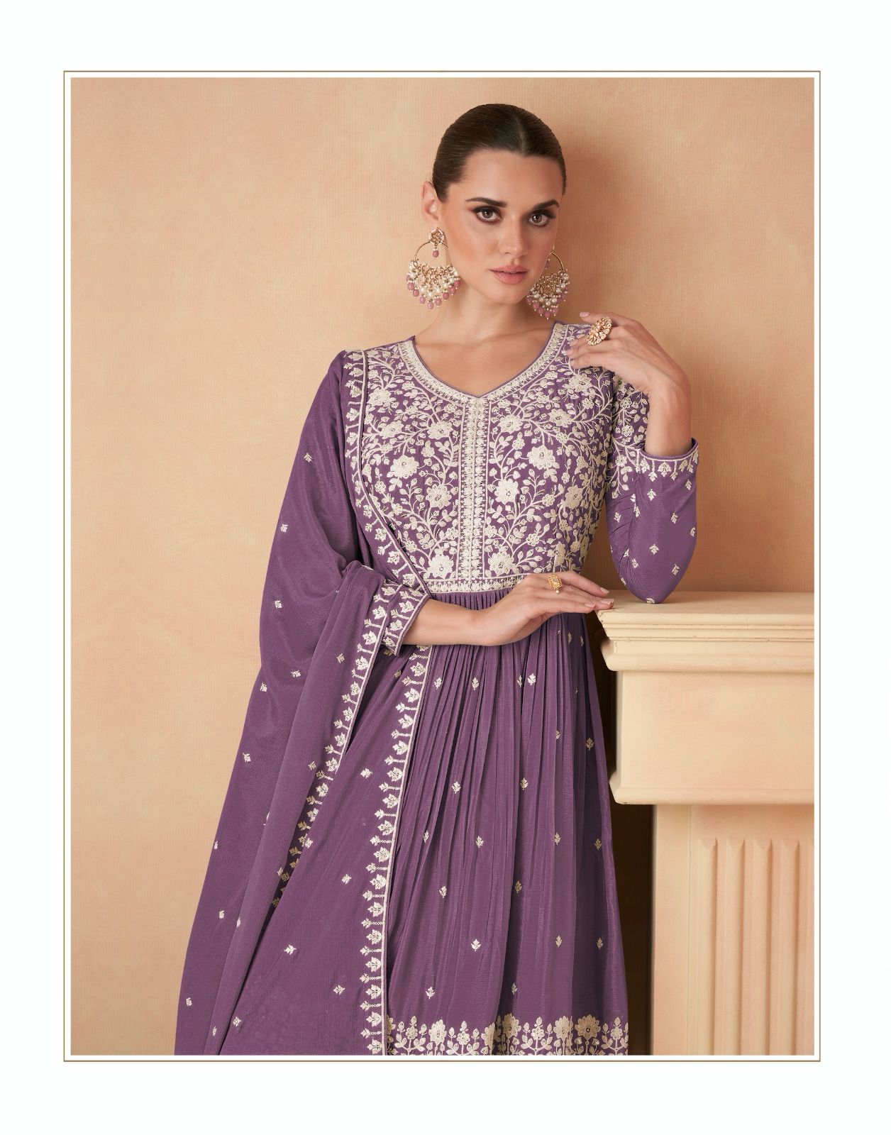 Aahana Pro Aashirwad Creation Chinon Silk Readymade Suits