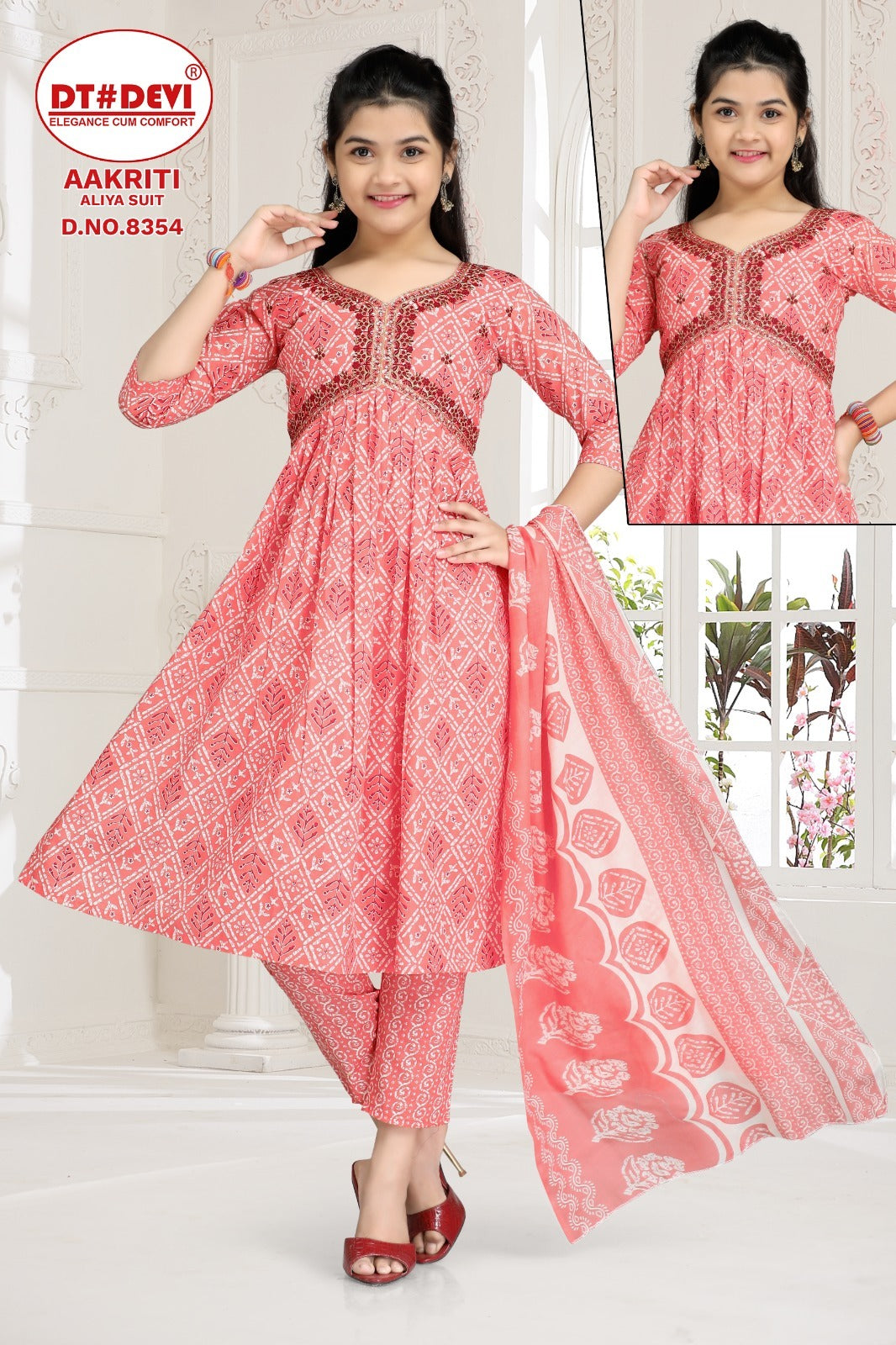 Aakriti-8354 Dt Devi Reyon Readymade Pant Style Suits