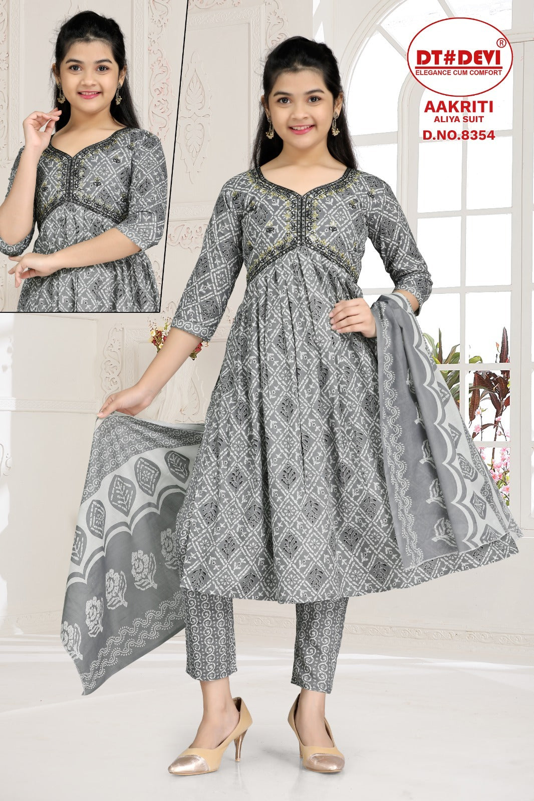 Aakriti-8354 Dt Devi Reyon Readymade Pant Style Suits