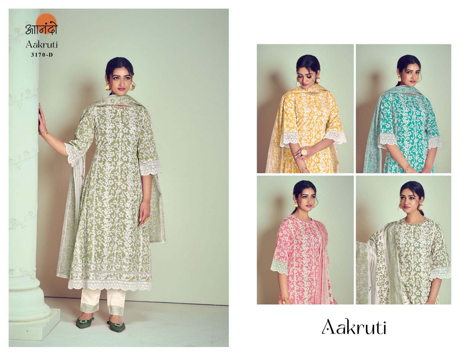 Aakruti-3170 Anando Cotton Pant Style Suits
