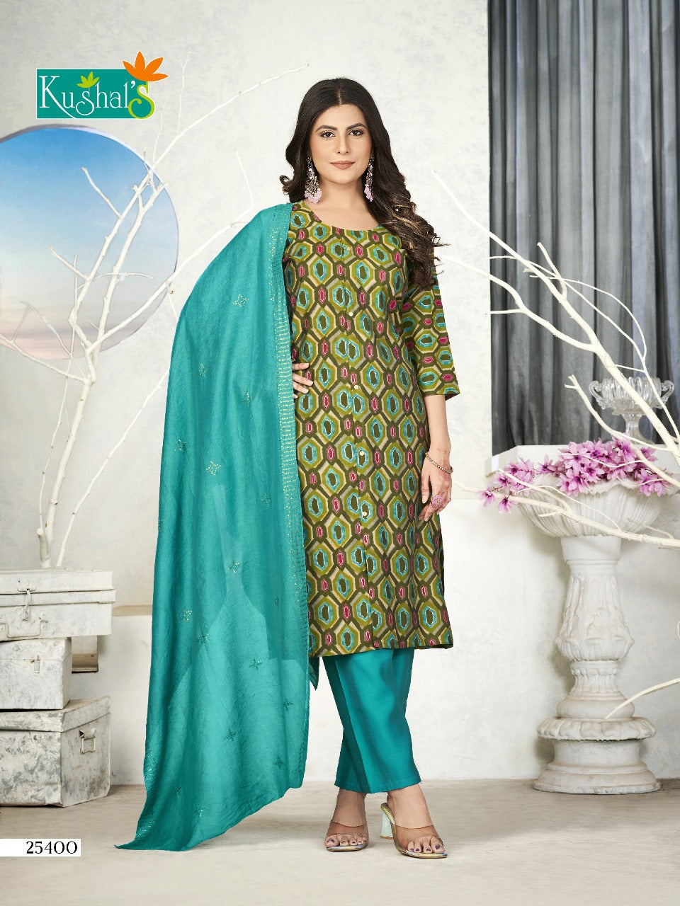 Aakruti Kushal Chanderi Readymade Pant Style Suits