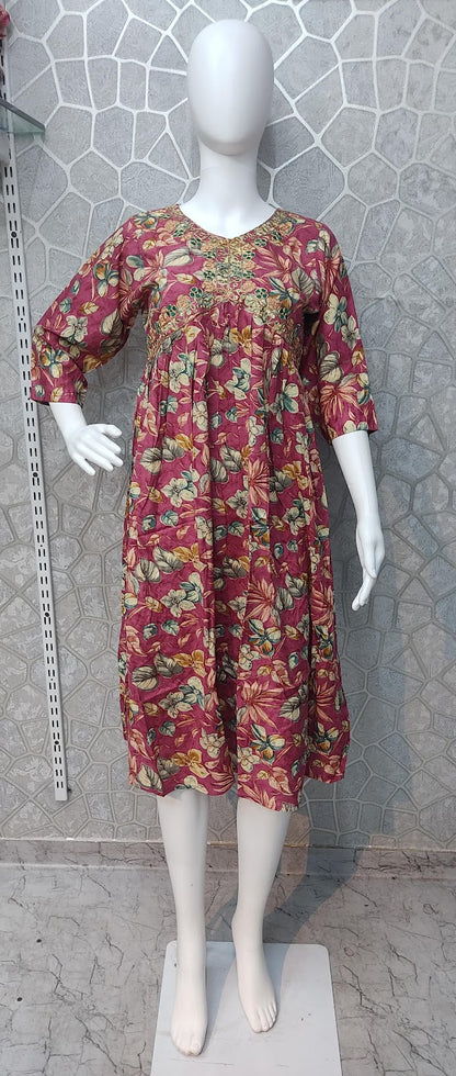 Aaliya Cut-0110 Khasiyat Rayon Knee Length Kurtis