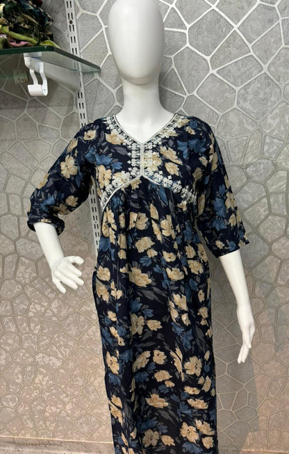 Aaliya Cut-0110 Khasiyat Rayon Knee Length Kurtis