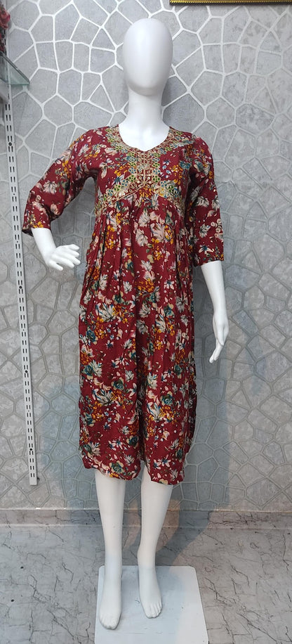 Aaliya Cut-0110 Khasiyat Rayon Knee Length Kurtis