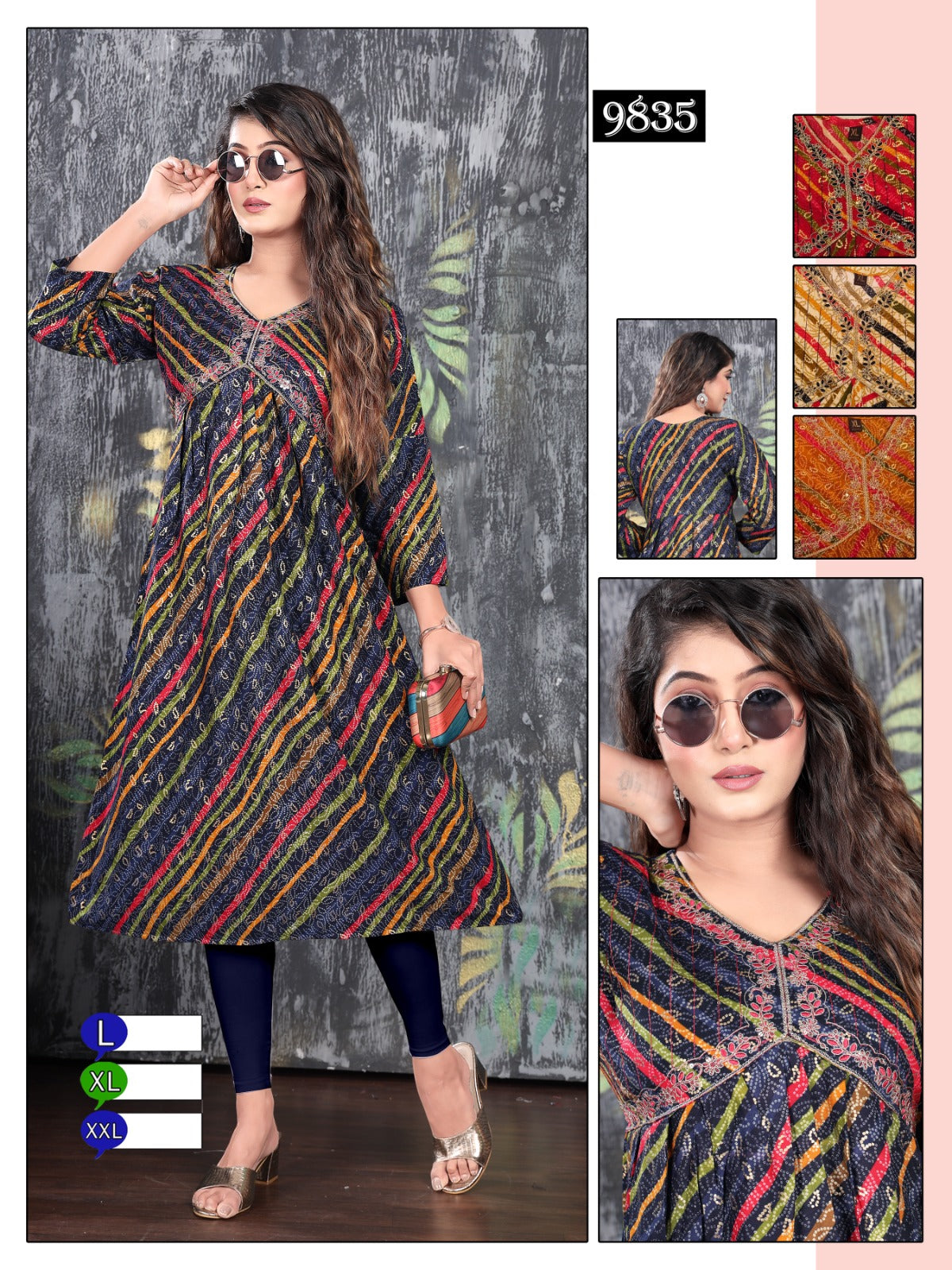 Aaliya Cut-0301 Mmc Rayon Foil Anarkali Kurtis