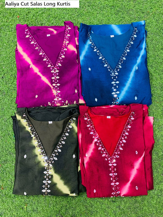 Aaliya Cut Salas Long Kurtis