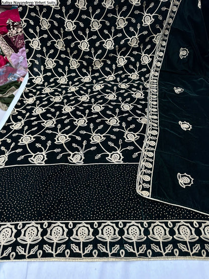 Aaliya Nayandeep Velvet Suits