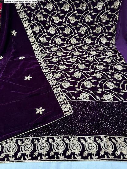 Aaliya Nayandeep Velvet Suits