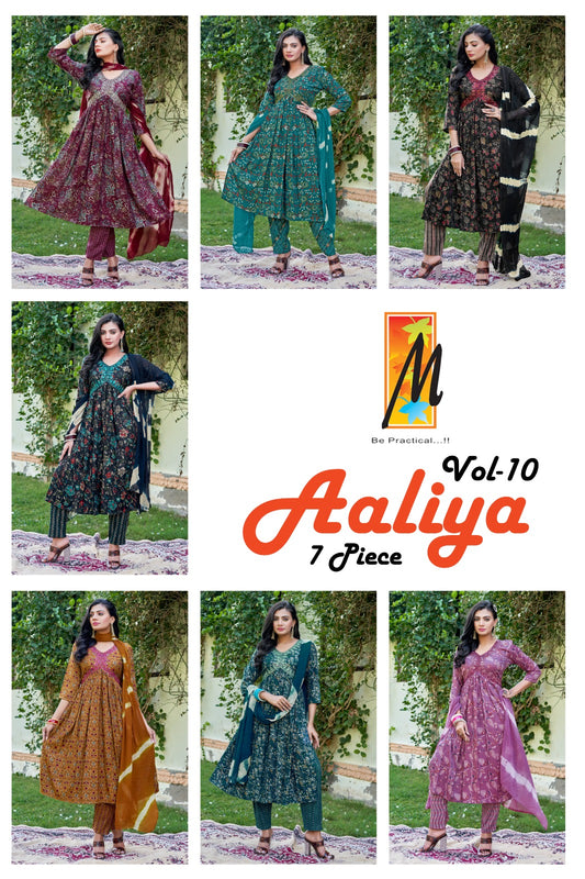 Aaliya Vol 10 Manjeera Capsule Readymade Pant Style Suits