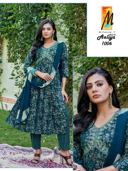 Aaliya Vol 10 Manjeera Capsule Readymade Pant Style Suits
