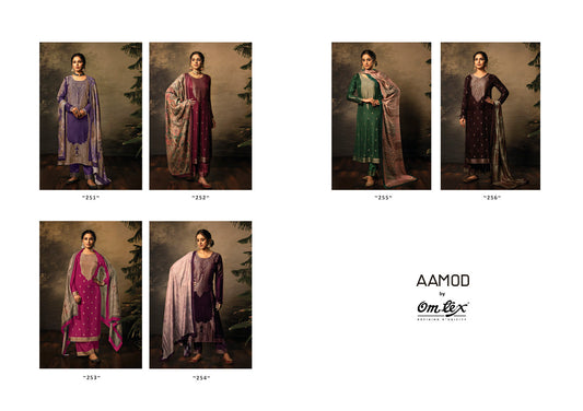 Aamod Colour Omtex Pashmina Suits