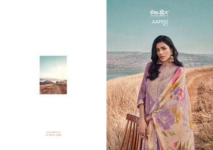 Aamod Vol 2 Omtex Muslin Plazzo Style Suits
