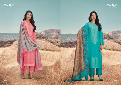 Aamod Vol 2 Omtex Muslin Plazzo Style Suits