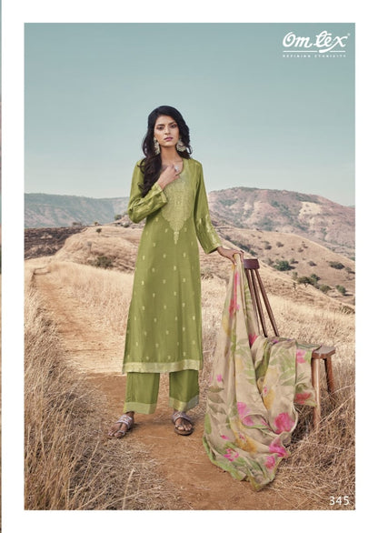 Aamod Vol 2 Omtex Muslin Plazzo Style Suits