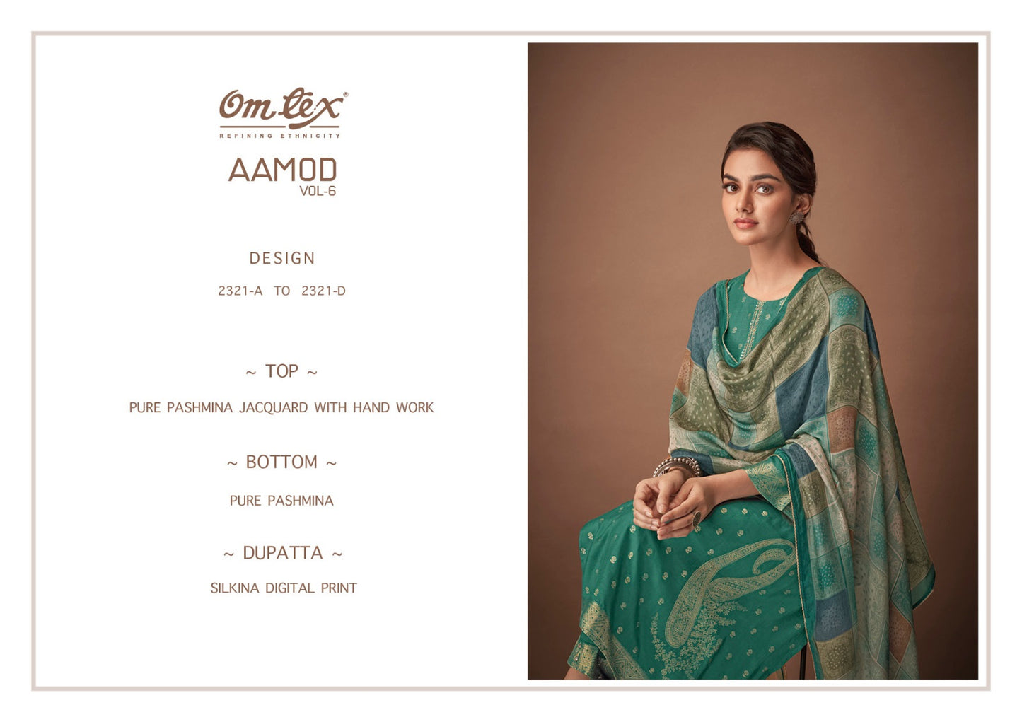 Aamod Vol 6 Omtex Pashmina Suits