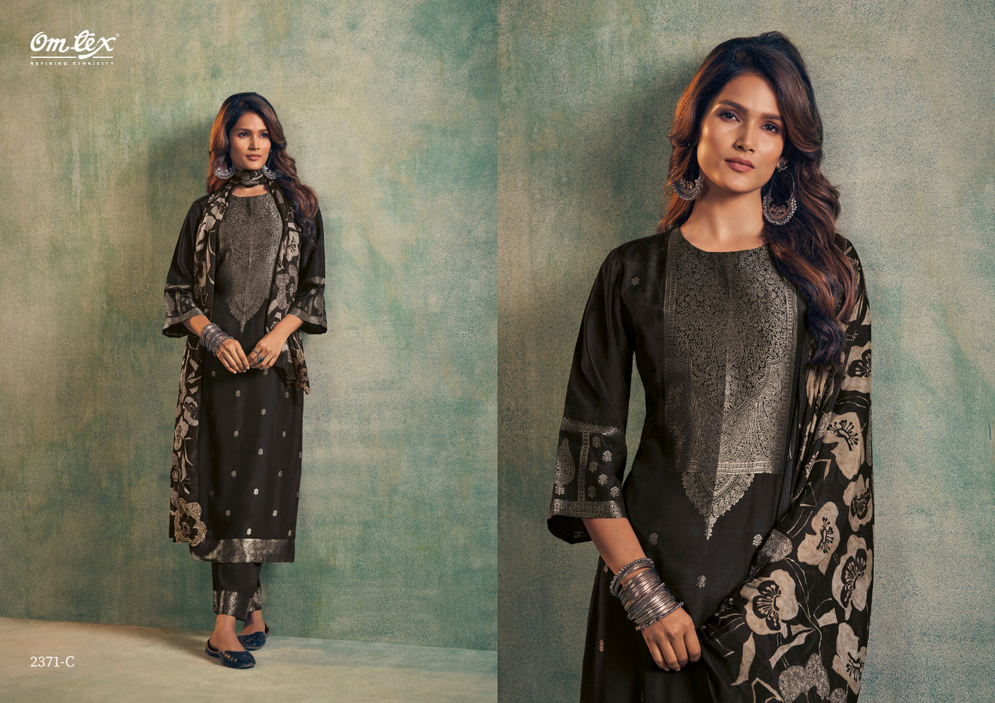 Aamod Vol 8 Omtex Musleen Pant Style Suits