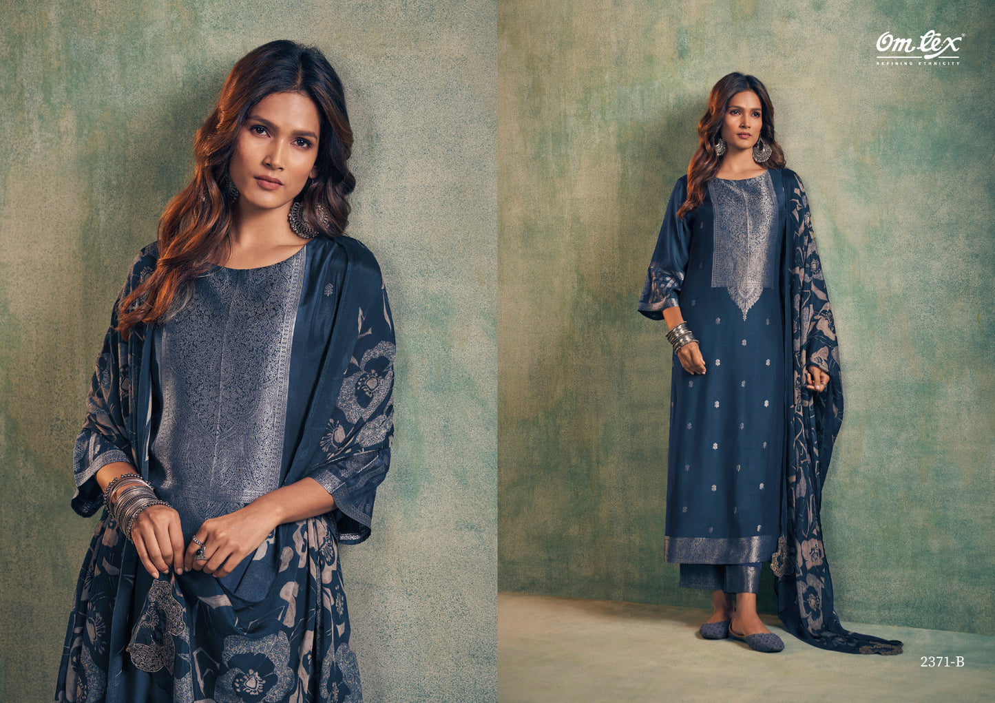 Aamod Vol 8 Omtex Musleen Pant Style Suits