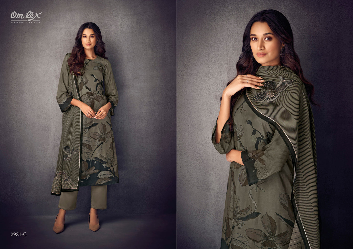 Aamod Vol Vii Omtex Musleen Pant Style Suits