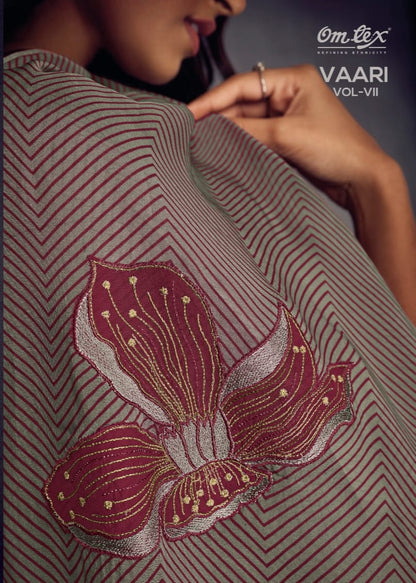 Aamod Vol Vii Omtex Musleen Pant Style Suits