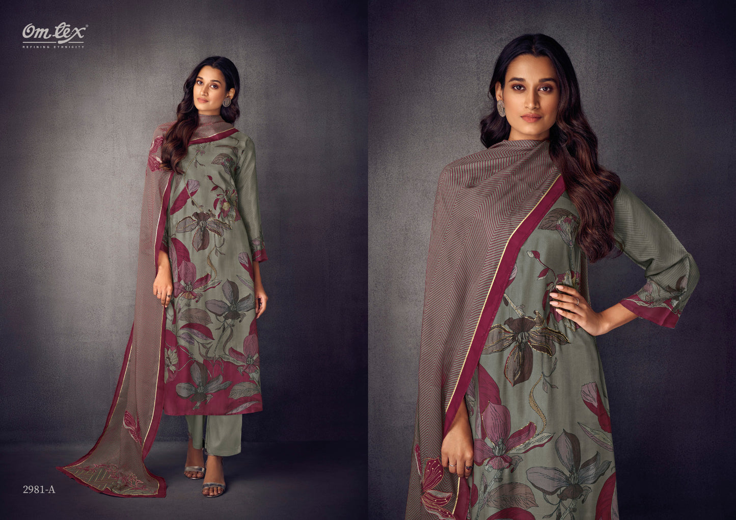 Aamod Vol Vii Omtex Musleen Pant Style Suits