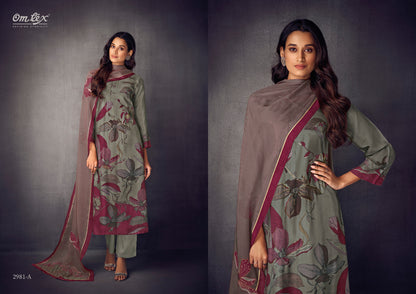 Aamod Vol Vii Omtex Musleen Pant Style Suits