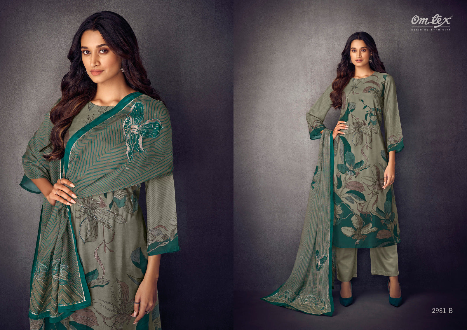 Aamod Vol Vii Omtex Musleen Pant Style Suits