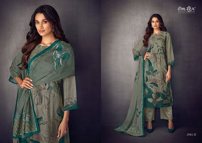 Aamod Vol Vii Omtex Musleen Pant Style Suits