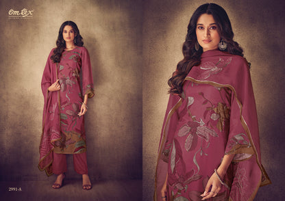 Aamod Vol Viii Omtex Musleen Pant Style Suits