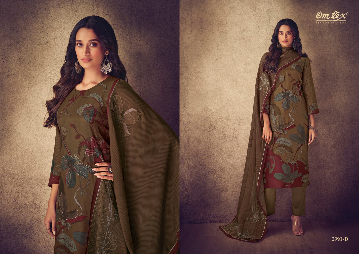 Aamod Vol Viii Omtex Musleen Pant Style Suits