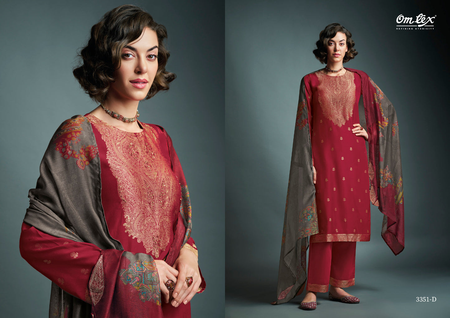 Aamod Vol Xvii Omtex Muslin Pant Style Suits