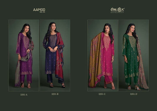 Aamod Vol Xiii Omtex Pashmina Suits