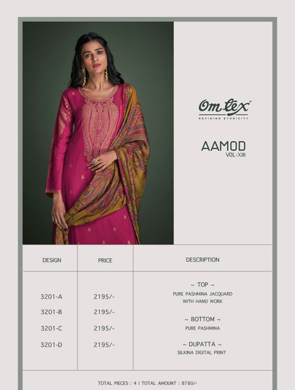 Aamod Vol Xiii Omtex Pashmina Suits