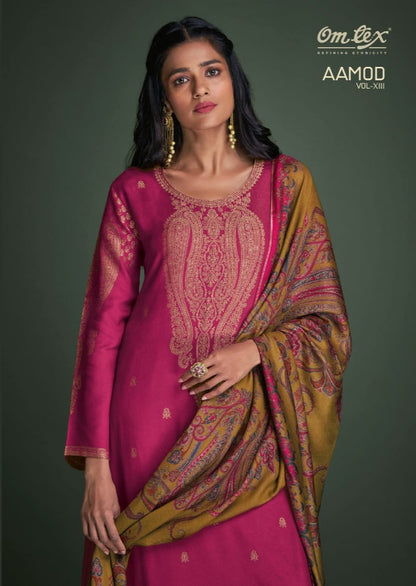 Aamod Vol Xiii Omtex Pashmina Suits