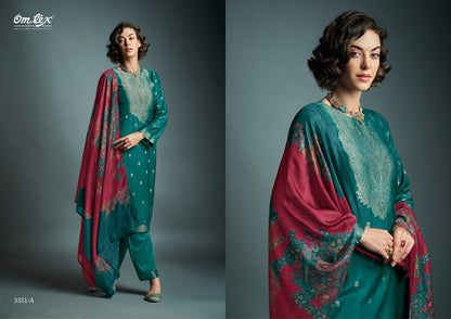 Aamod Xvii Omtex Muslin Jacquard Pant Style Suits