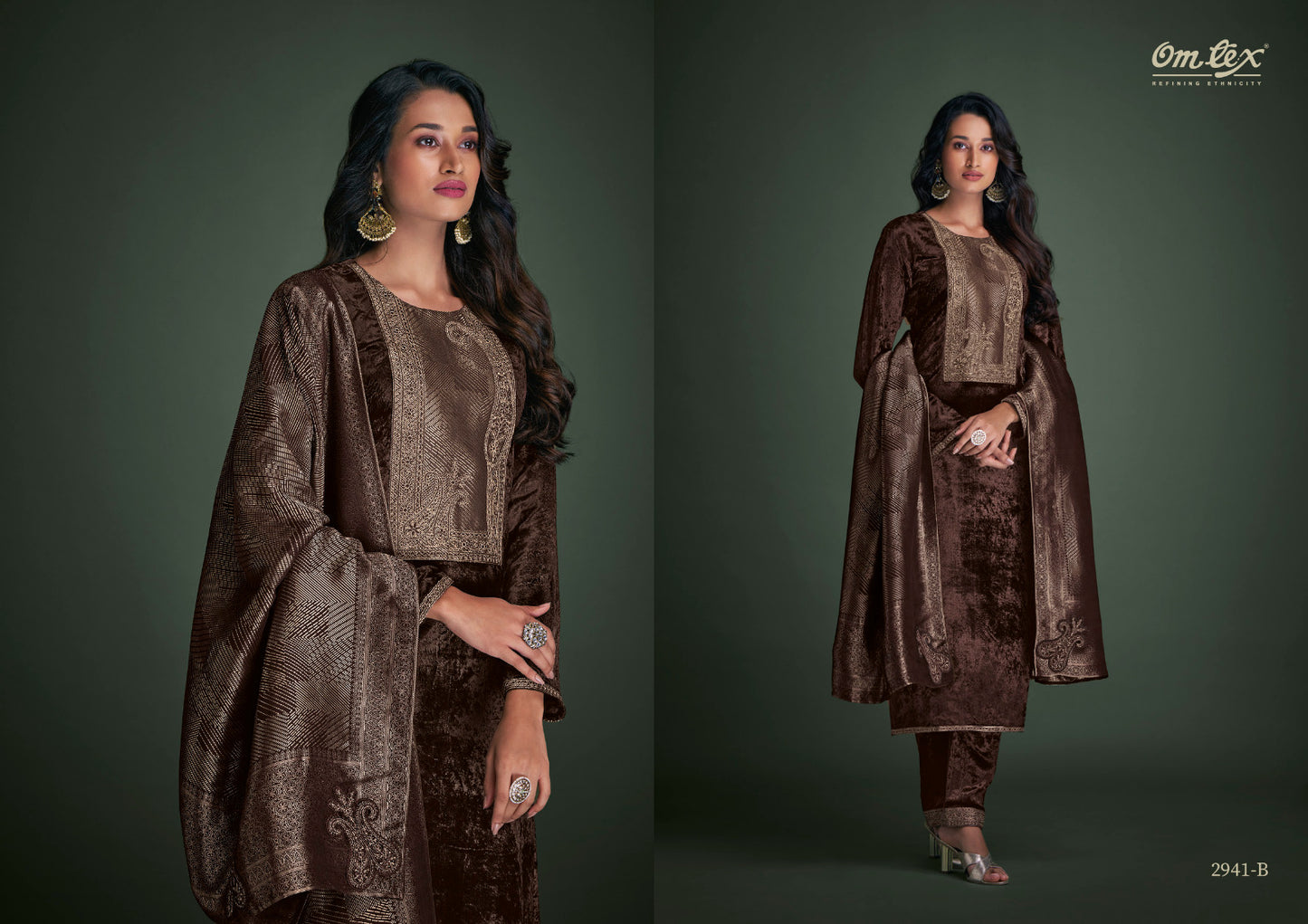 Amodini Omtex Velvet Suits