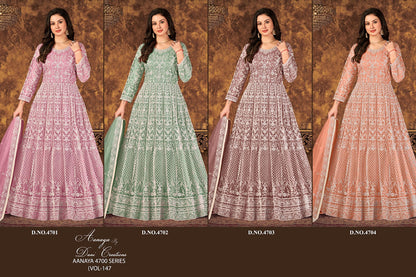 Aanaya Vol 147 Dani Creation Net Anarkali Salwar Suits