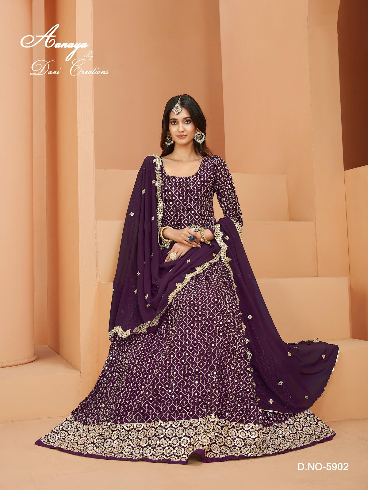 Aanaya Vol 159 Dani Creation Fox Georgette Anarkali Salwar Suits