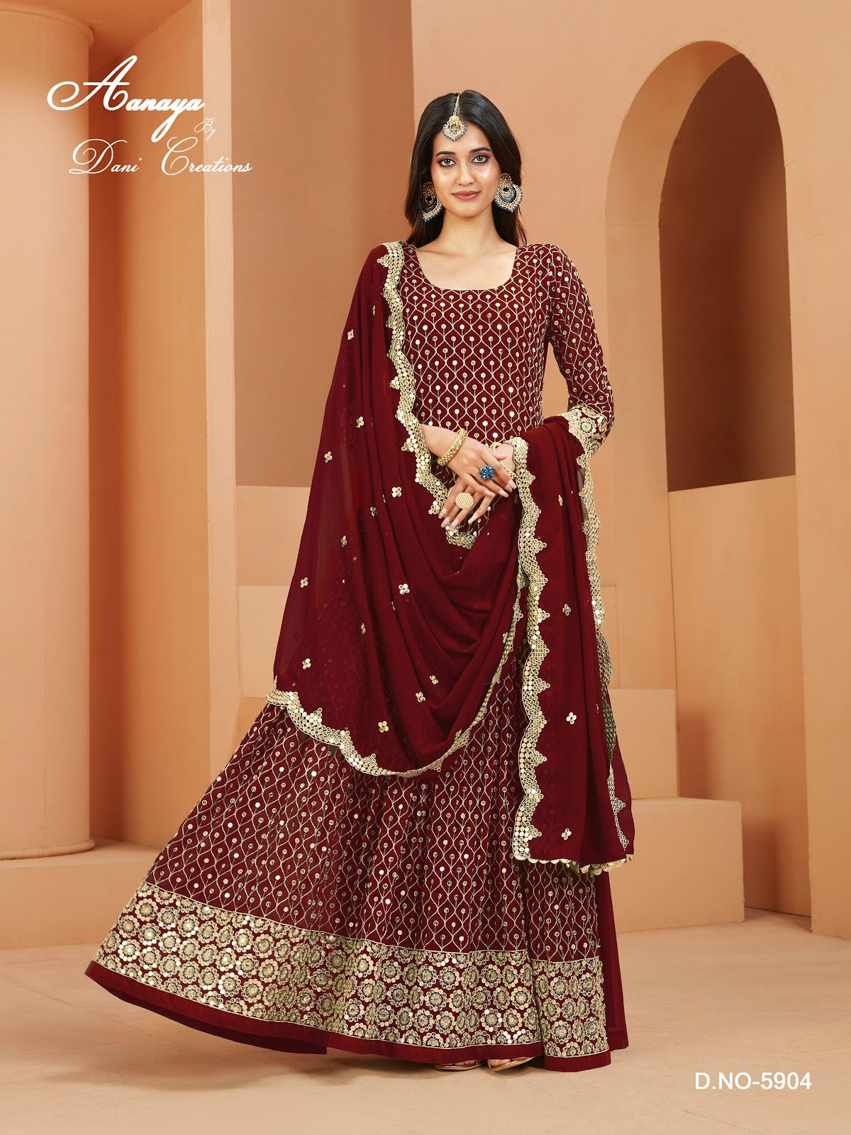 Aanaya Vol 159 Dani Creation Fox Georgette Anarkali Salwar Suits