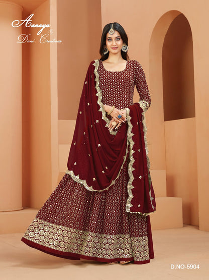 Aanaya Vol 159 Dani Creation Fox Georgette Anarkali Salwar Suits