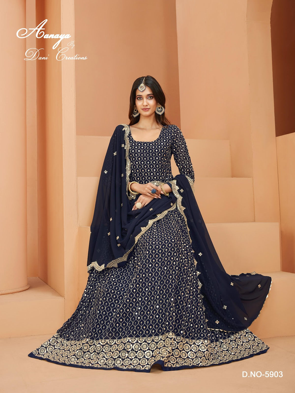 Aanaya Vol 159 Dani Creation Fox Georgette Anarkali Salwar Suits