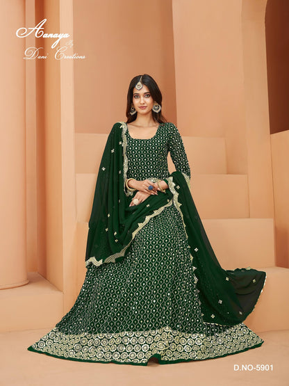 Aanaya Vol 159 Dani Creation Fox Georgette Anarkali Salwar Suits