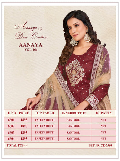 Aanaya Vol 166 Dani Fashion Anarkali Salwar Suits