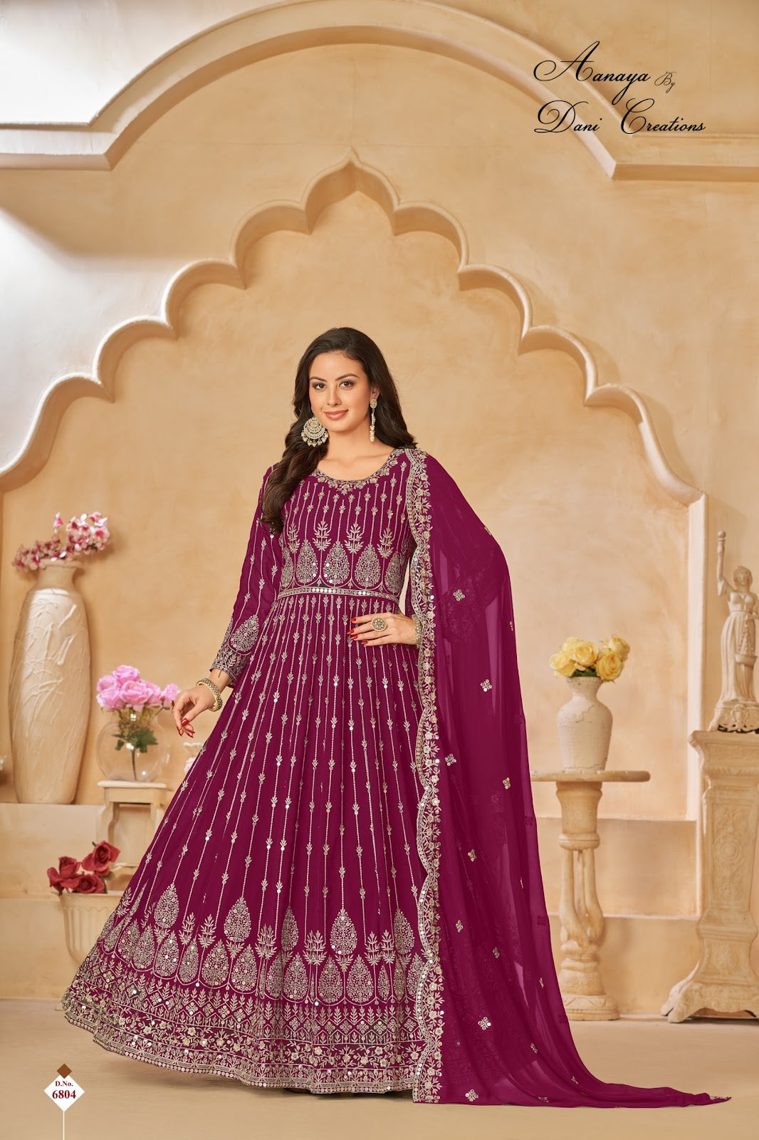Aanaya Vol 168-6800 Dani Creation Georgette Anarkali Salwar Suits
