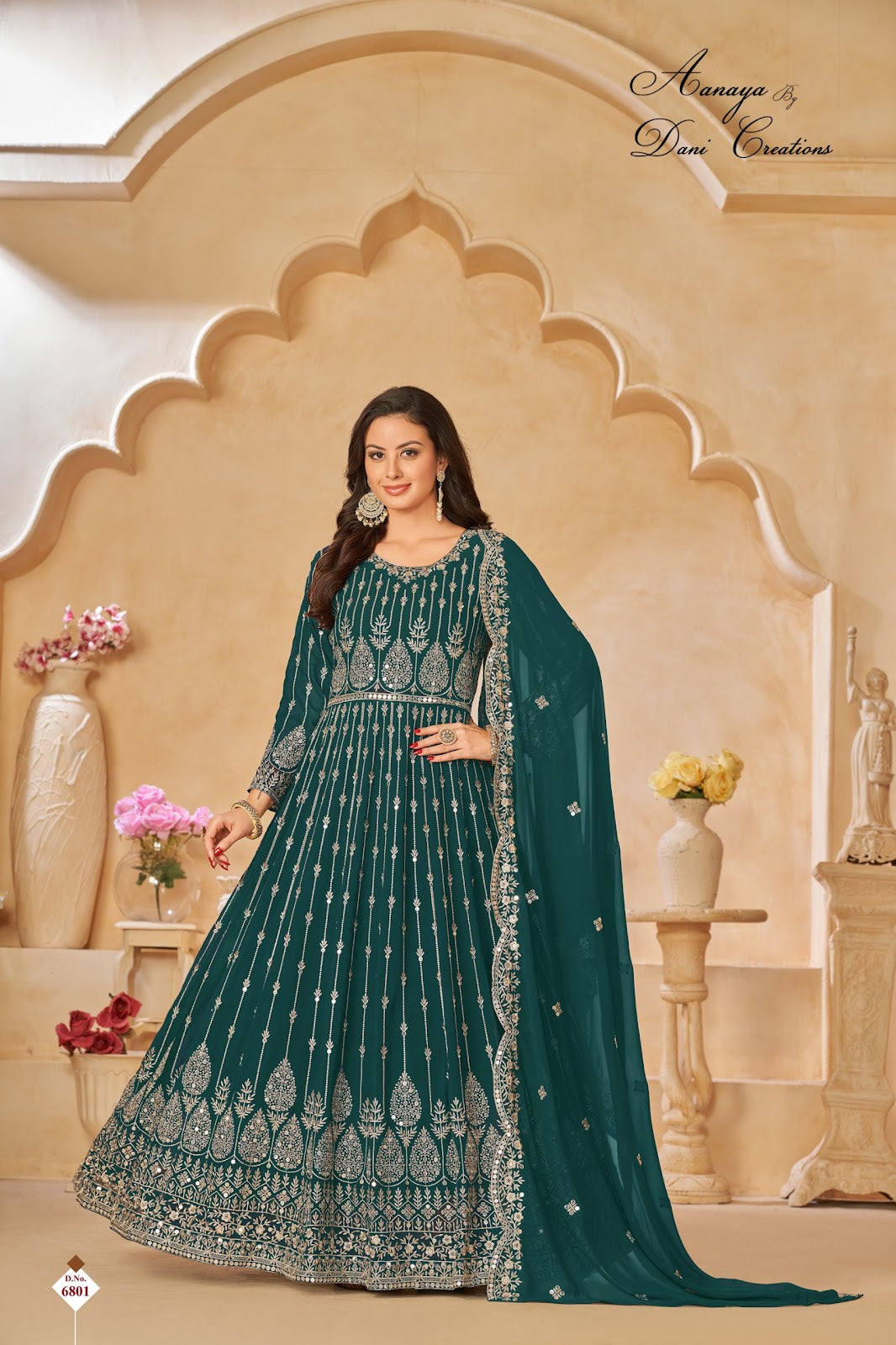 Aanaya Vol 168-6800 Dani Creation Georgette Anarkali Salwar Suits