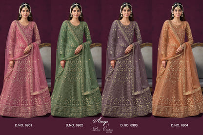 Aanaya Vol 169-6900 Dani Creation Net Anarkali Salwar Suits
