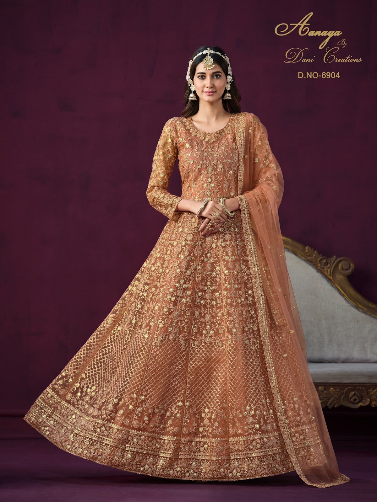 Aanaya Vol 169-6900 Dani Creation Net Anarkali Salwar Suits