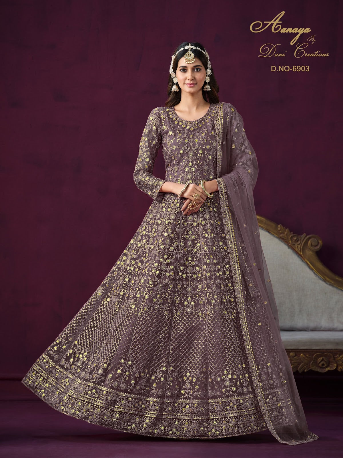 Aanaya Vol 169-6900 Dani Creation Net Anarkali Salwar Suits