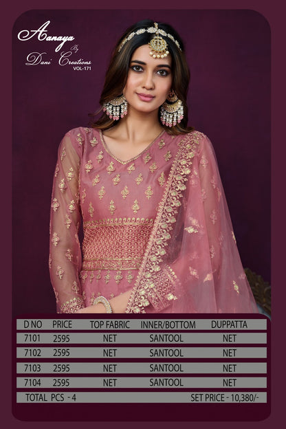 Aanaya Vol 171 Dani Creation Net Anarkali Salwar Suits