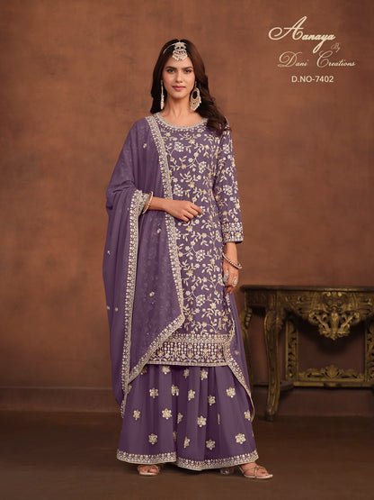 Aanaya Vol 174 Dani Creation Fox Georgette Plazzo Style Suits
