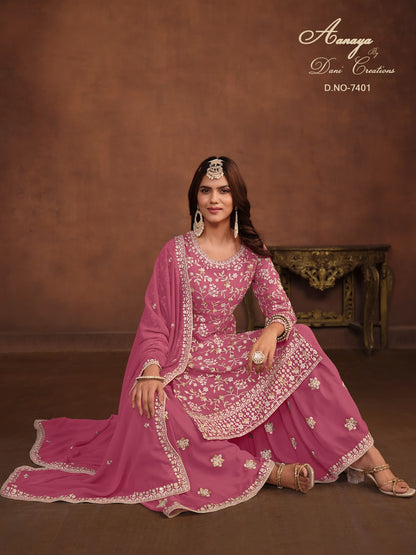 Aanaya Vol 174 Dani Creation Fox Georgette Plazzo Style Suits